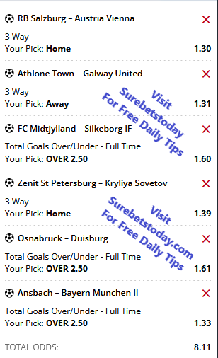 22ND JULY FREE MULTIBET OF THE DAY
