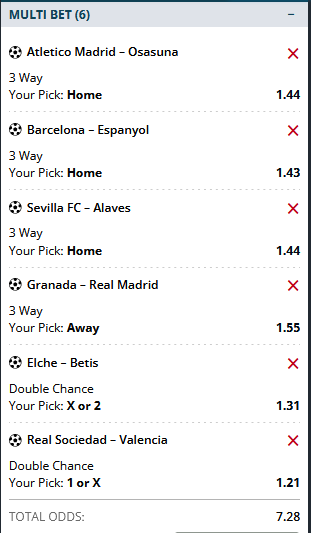 LA LIGA WEEKEND FREE MULTIBET